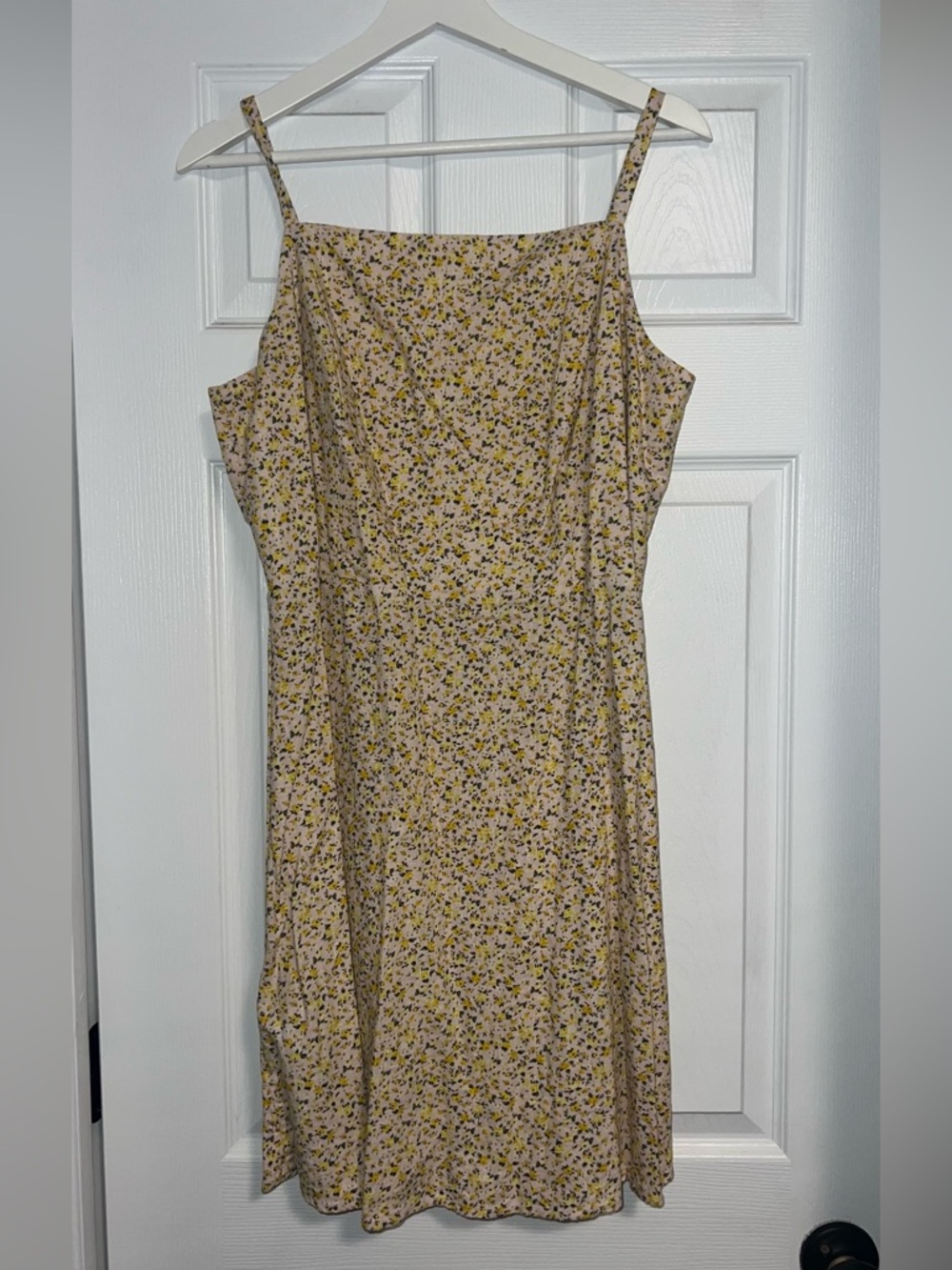Old Navy Yellow Floral Spaghetti Strap Mini Dress